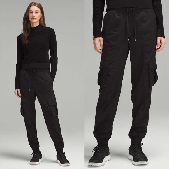 Lululemon Dance Studio Relaxed Fit Mid Rise Cargo Jogger Black - Picture 1 of 12